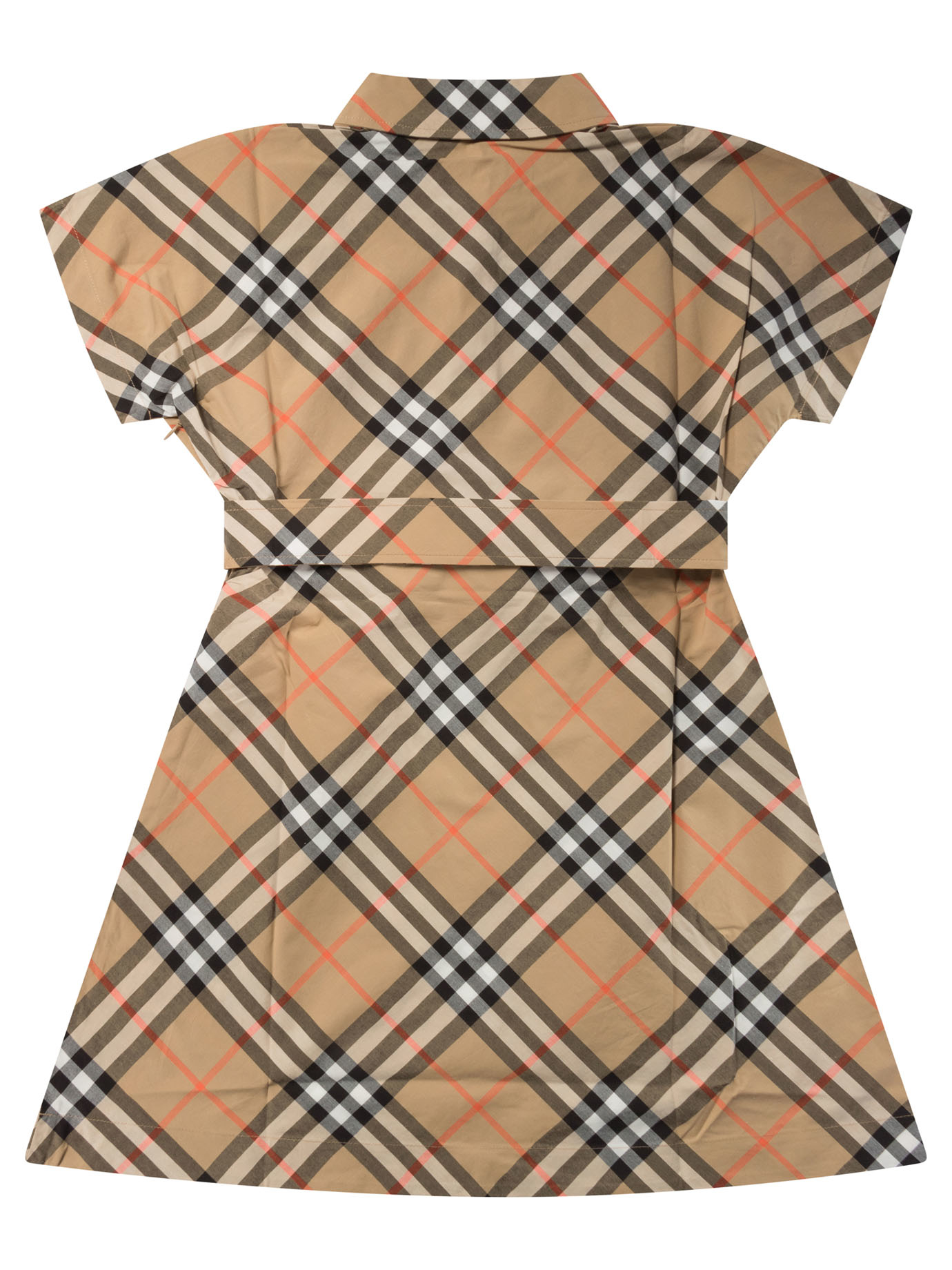 BURBERRY KIDS Beige Cotton Check shirt dress